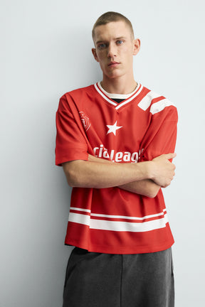 RETRO FOOTBALL PRINT T-SHIRT - Image 6