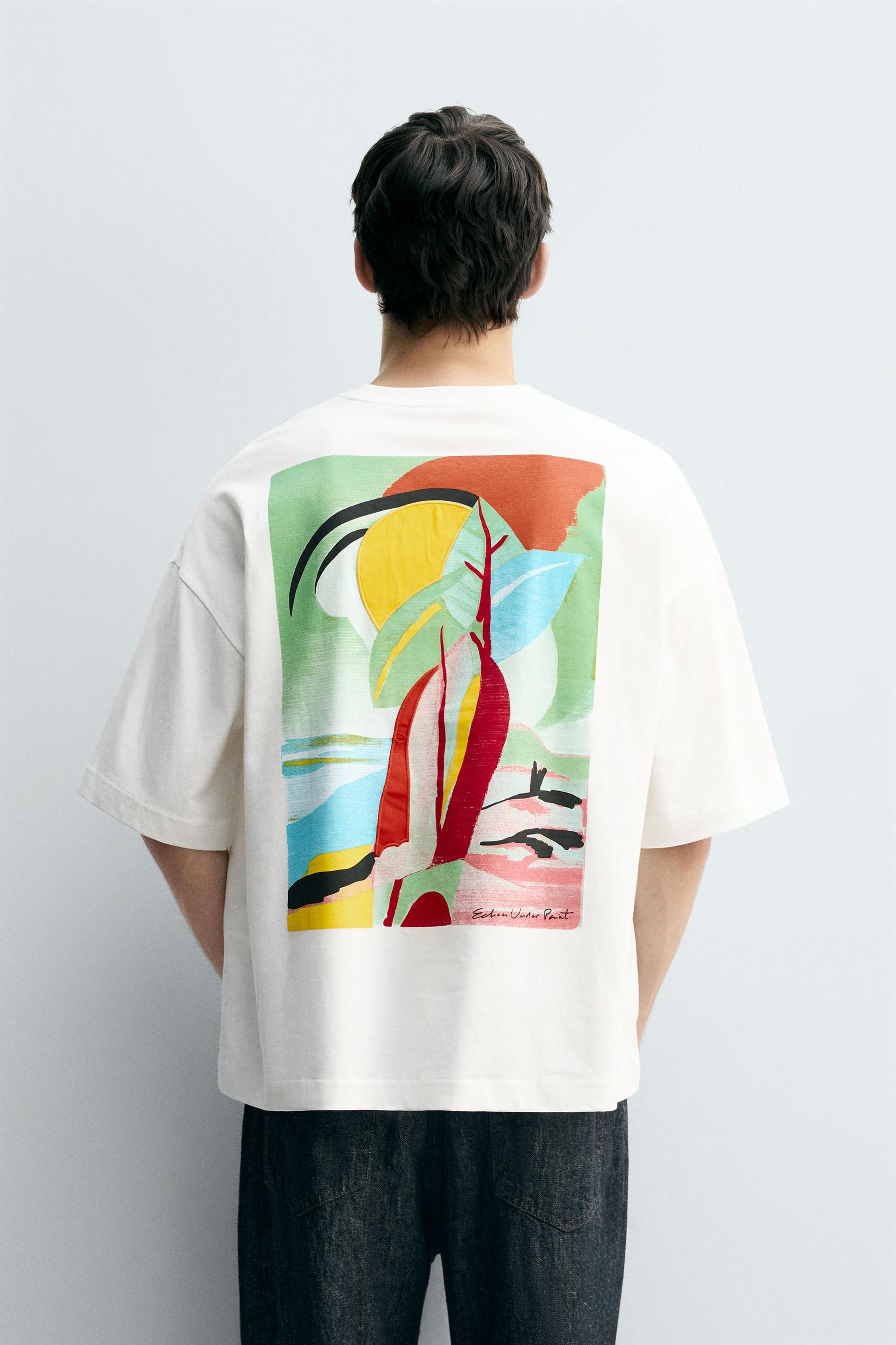 ABSTRACT PRINT T-SHIRT - Image 3