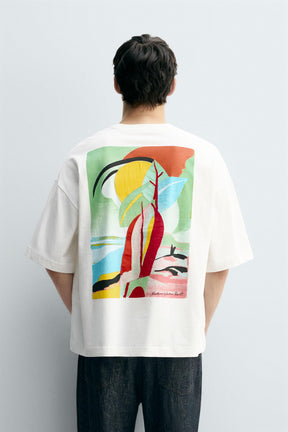 ABSTRACT PRINT T-SHIRT - Image 3