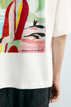 ABSTRACT PRINT T-SHIRT - Image 6