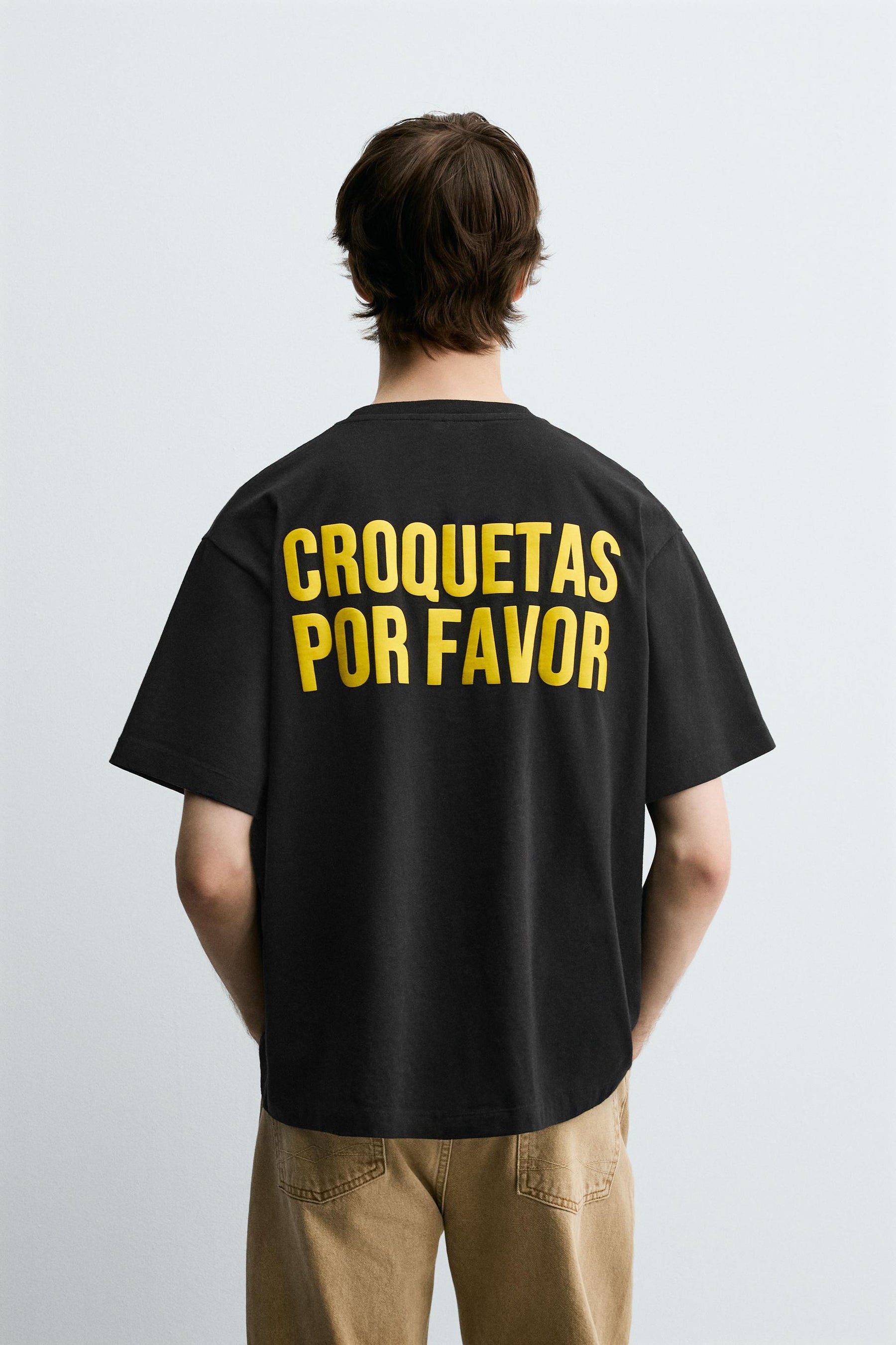 SLOGAN T-SHIRT WITH CROQUETTES PRINT - Image 3