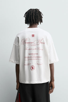 PRINTED TEXT T-SHIRT - Image 2