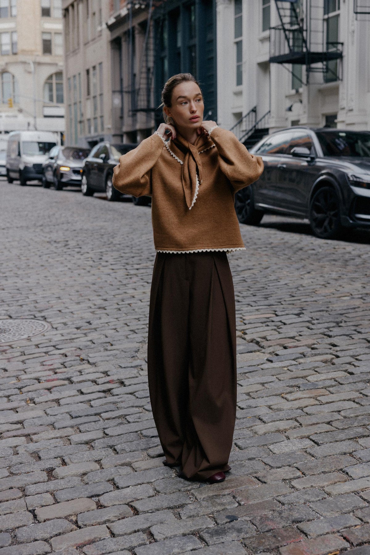 Knit Jumper with Lace