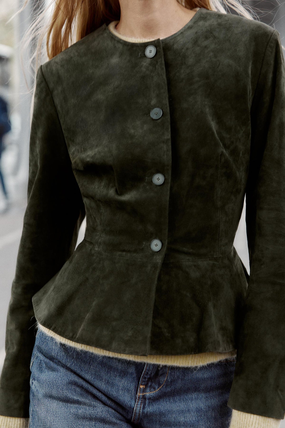 Leather Jacket with Evase