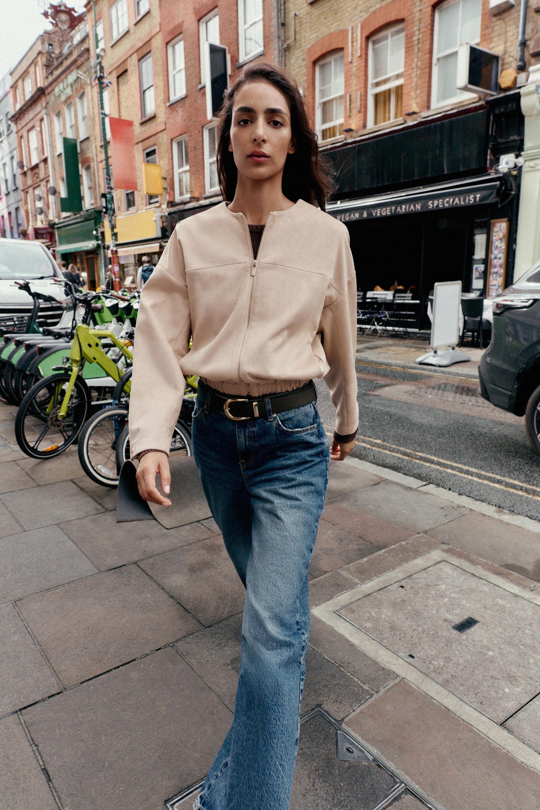 FAUX SUEDE BOMBER JACKET - Image 3