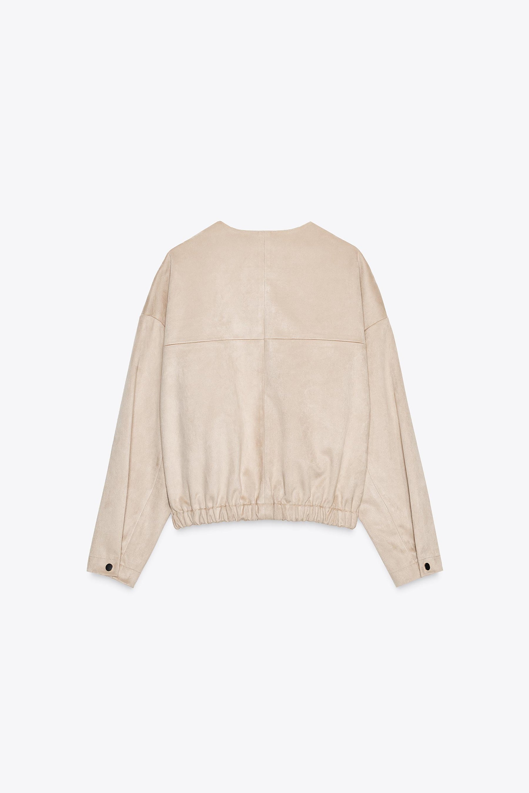 FAUX SUEDE BOMBER