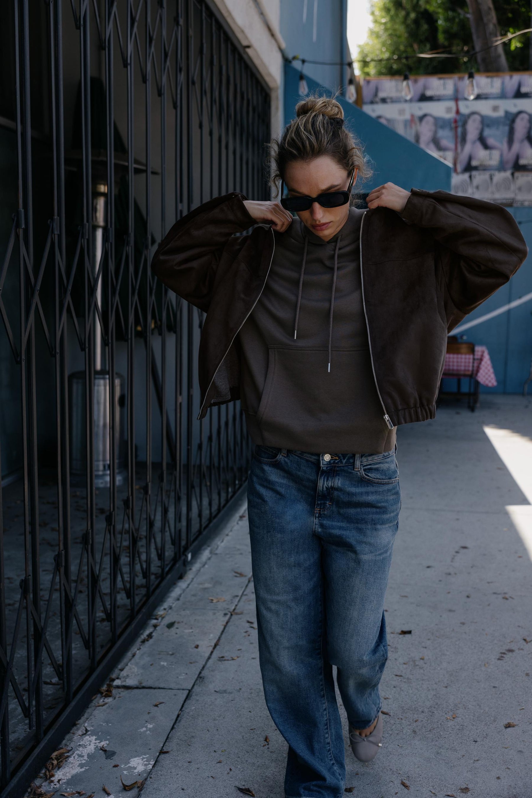 FAUX SUEDE BOMBER JACKET - Image 3