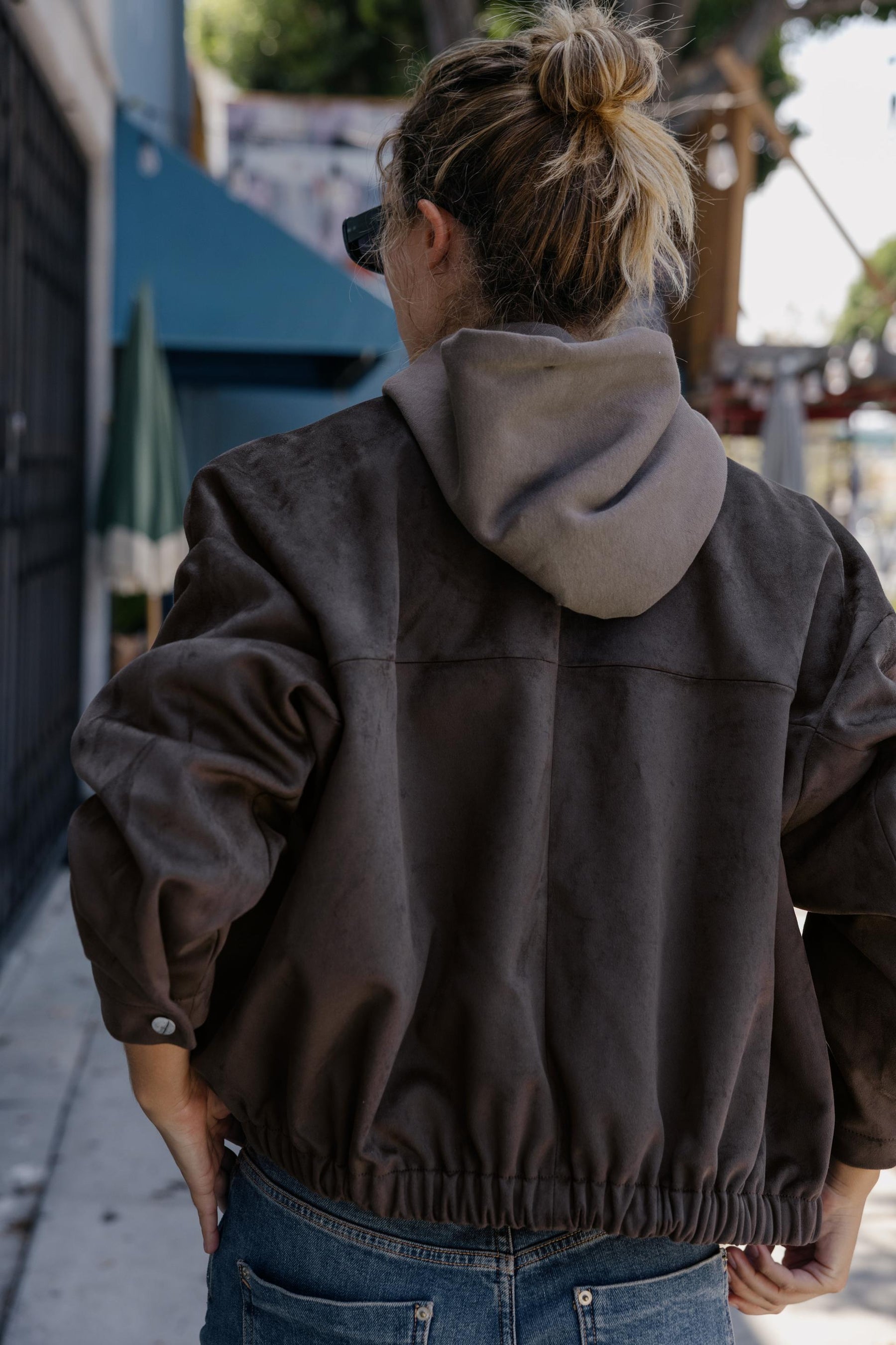 FAUX SUEDE BOMBER JACKET - Image 4