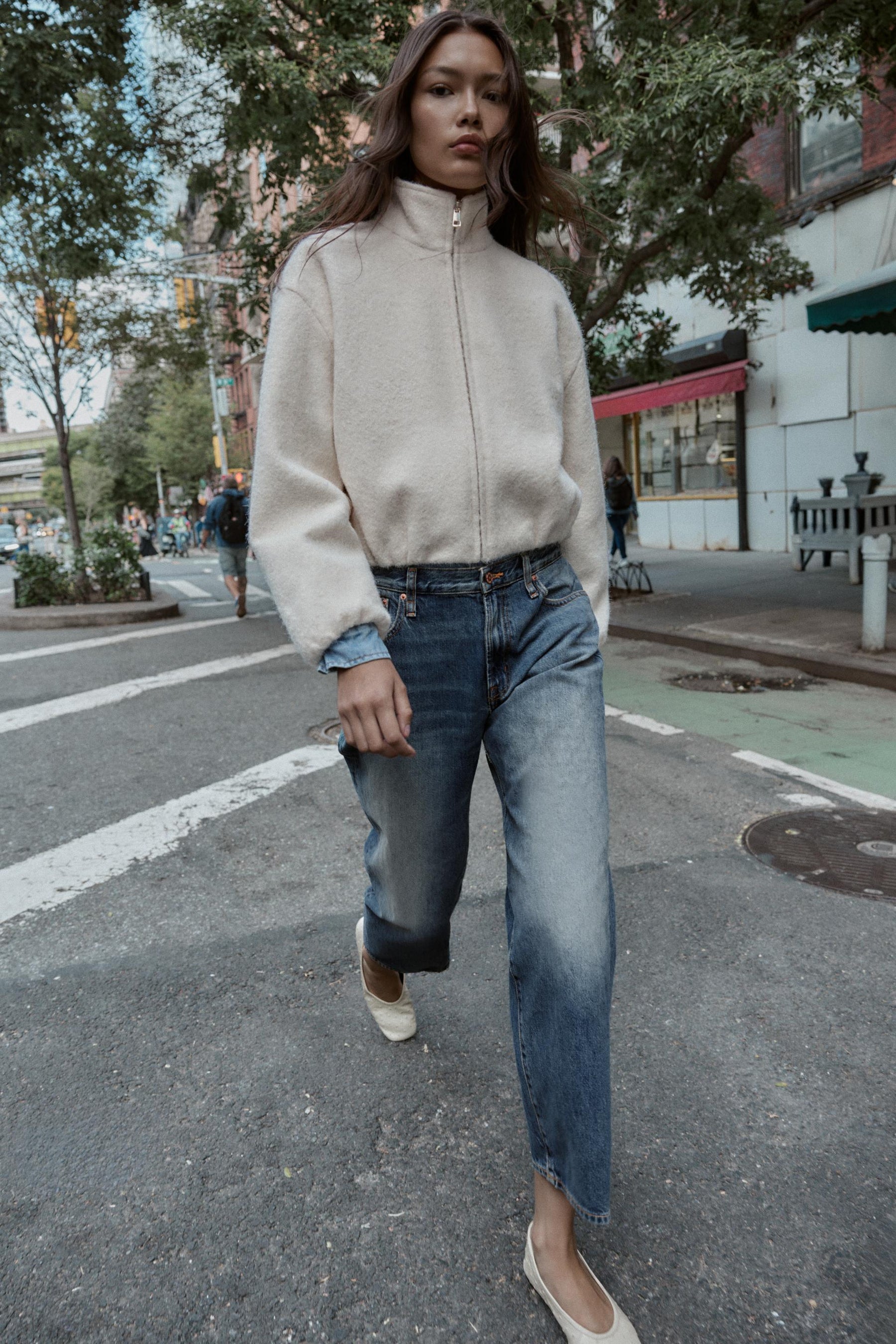 BOUCLÉ HIGH-NECK JACKET - Image 1