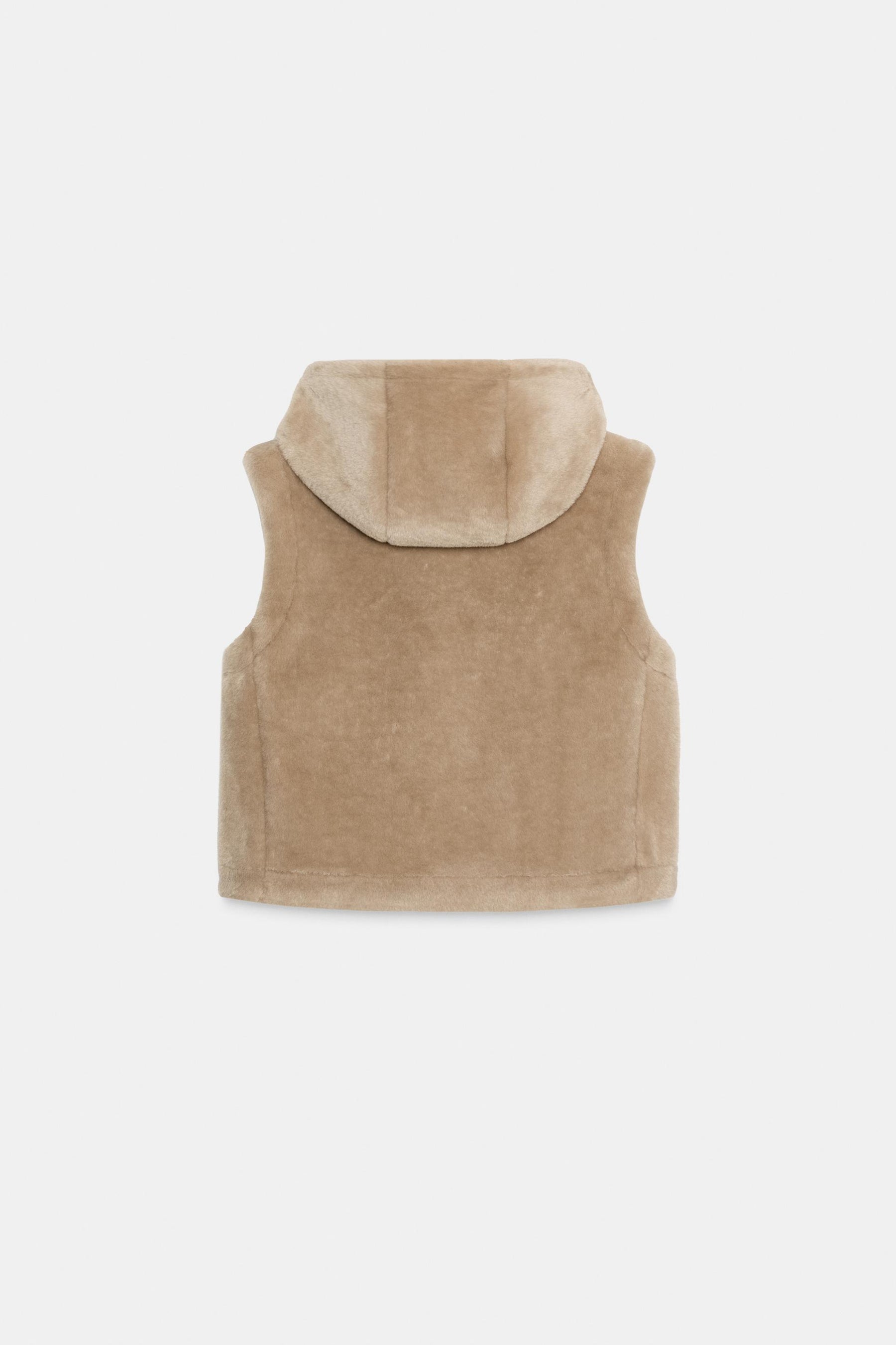 FAUX SHEARLING GILET WITH TOGGLES - Image 6