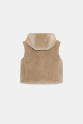 FAUX SHEARLING GILET WITH TOGGLES - Image 6