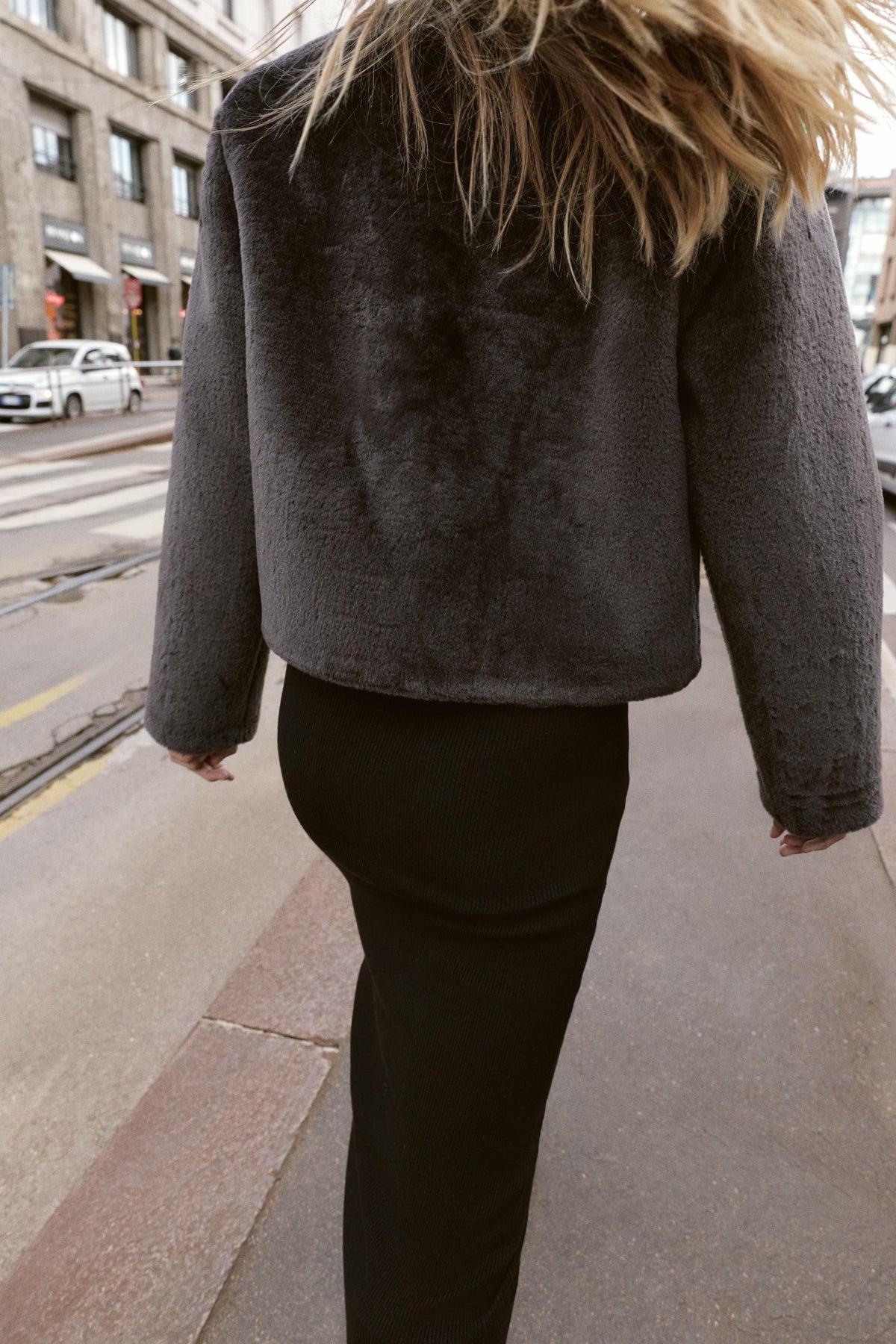 FAUX FUR JACKET WITH FIREMAN CLASP - Image 2