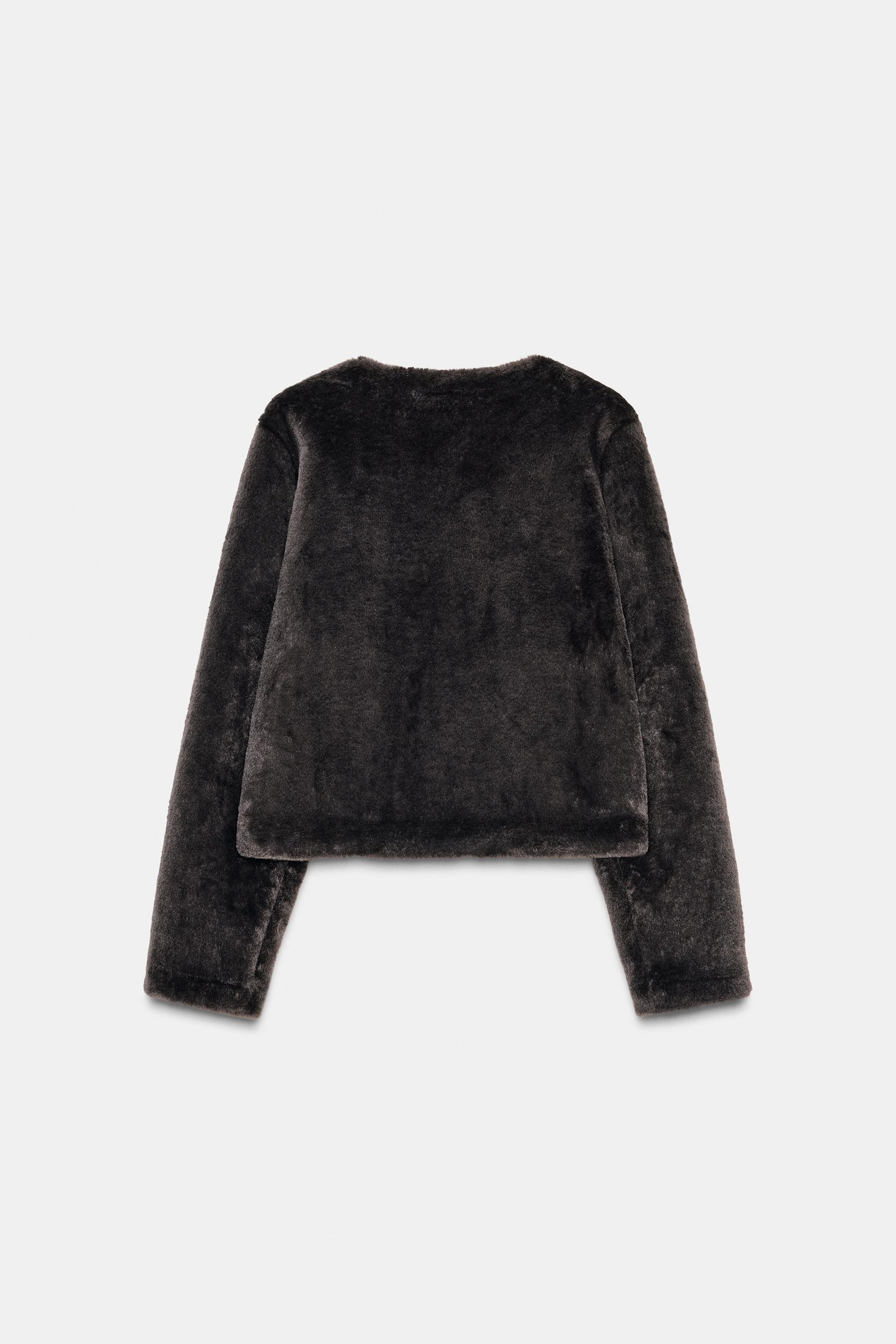 FAUX FUR JACKET WITH FIREMAN CLASP - Image 5