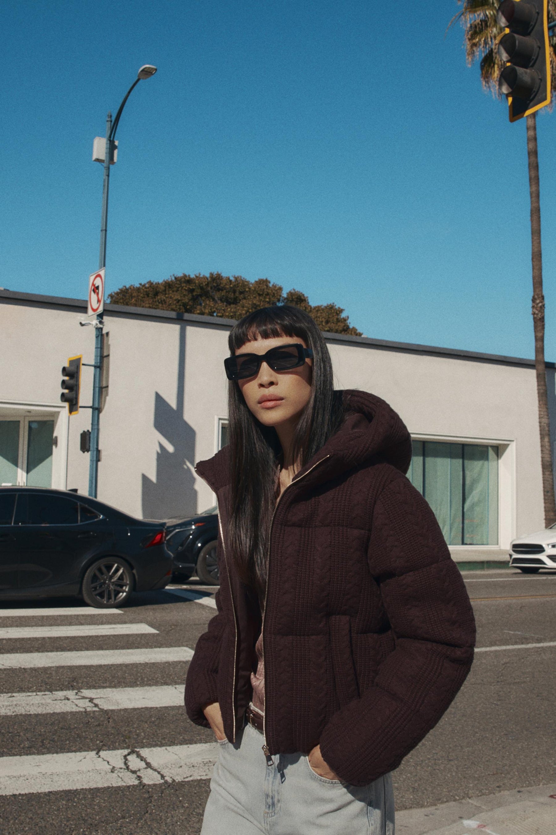 CABLE KNIT HOODED ANORAK - Image 6