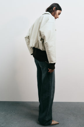 FAUX LEATHER BOMBER JACKET - Image 4