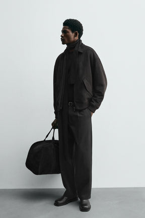 FAUX SUEDE QUILTED JACKET - Image 4