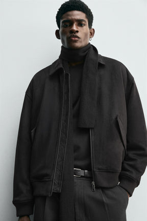 FAUX SUEDE QUILTED JACKET - Image 5