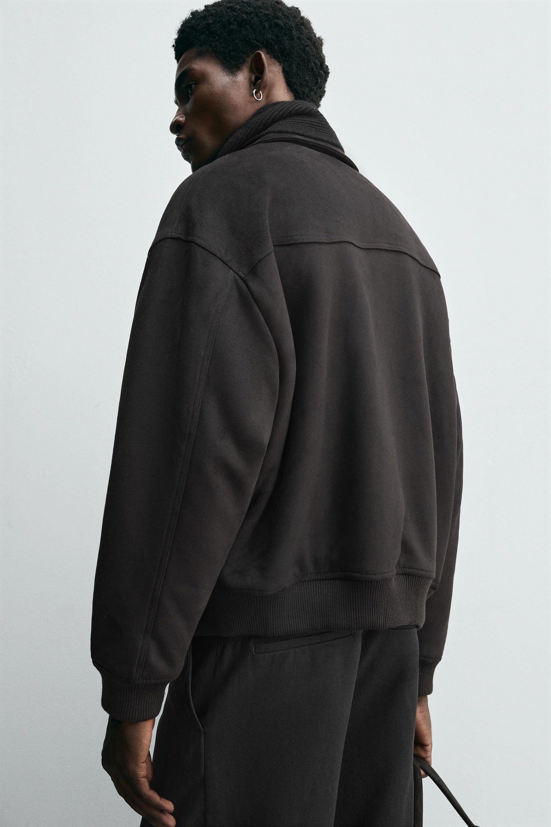 FAUX SUEDE QUILTED JACKET - Image 6