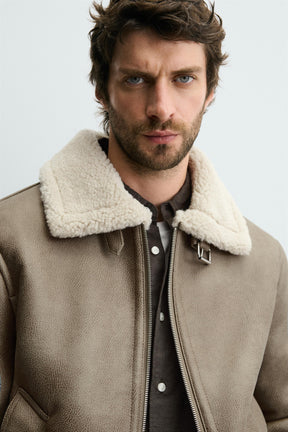 DOUBLE-FACED FAUX LEATHER JACKET - Image 5