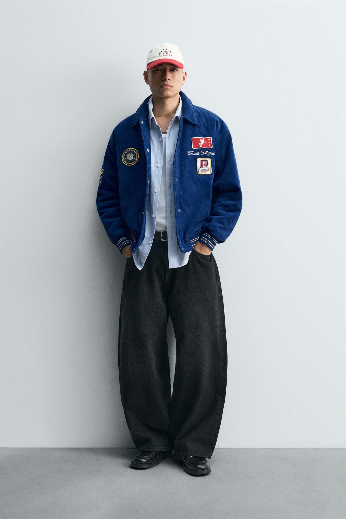CORDUROY JACKET WITH EMBROIDERED PATCHES - Image 1