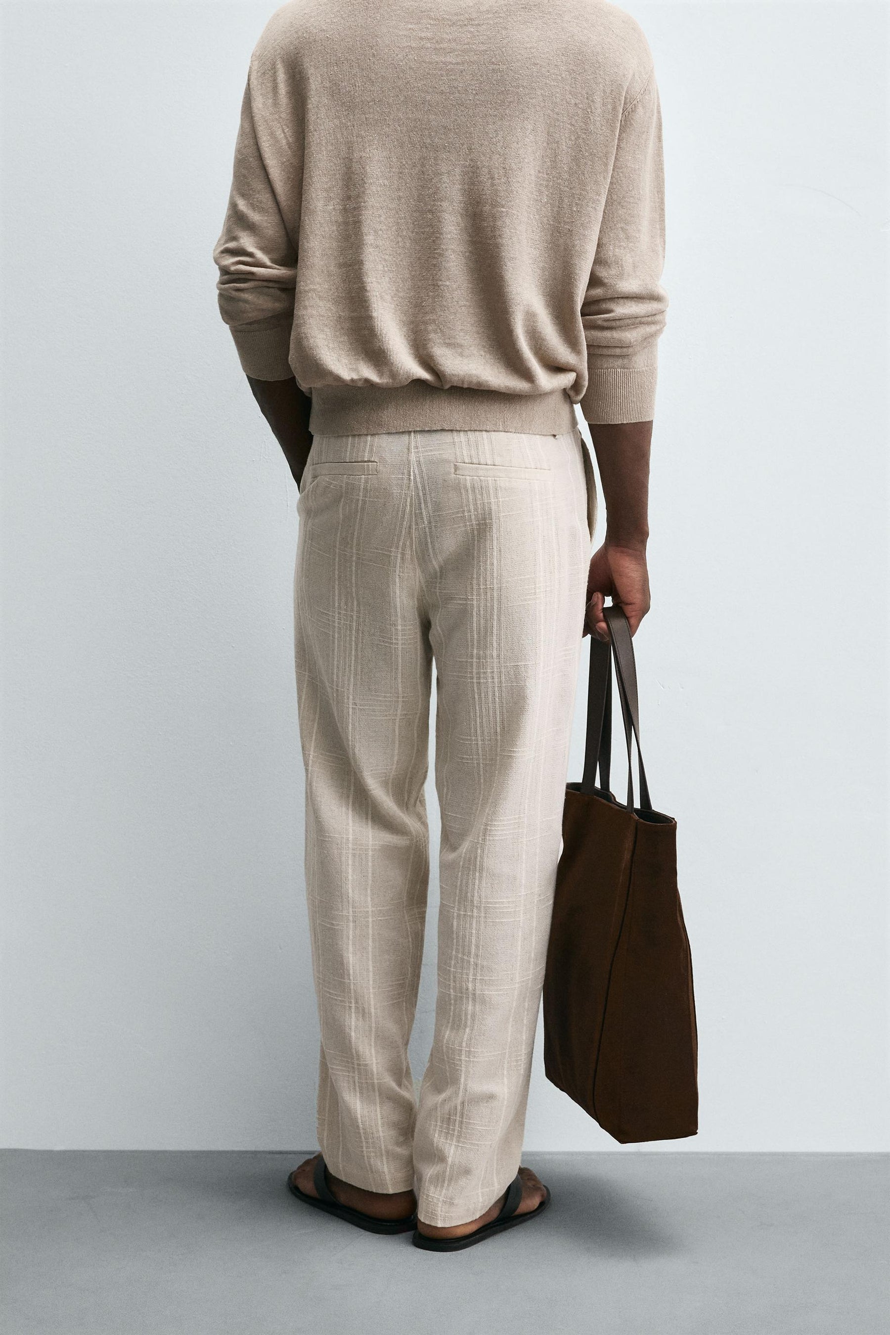 STRIPED REGULAR FIT TROUSERS - Image 3