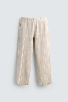 STRIPED REGULAR FIT TROUSERS - Image 6