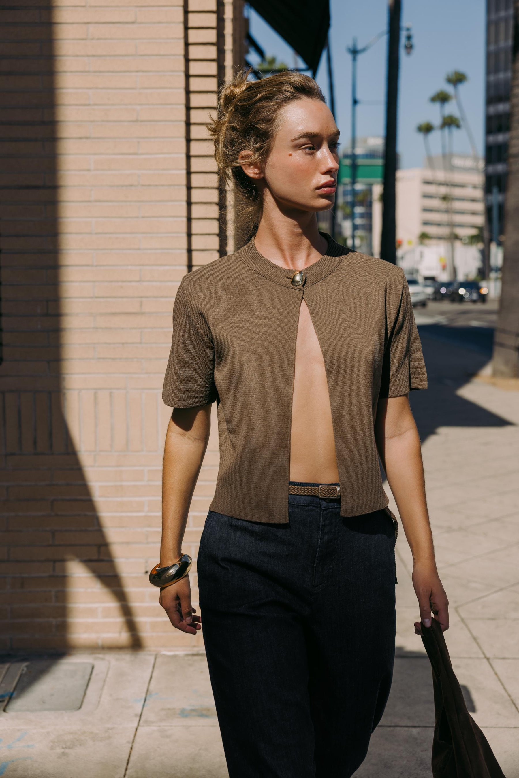 SHORT SLEEVE CARDIGAN - Image 1