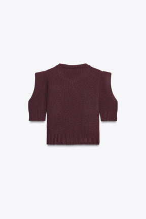 Padded Shoulder Knit Jumper