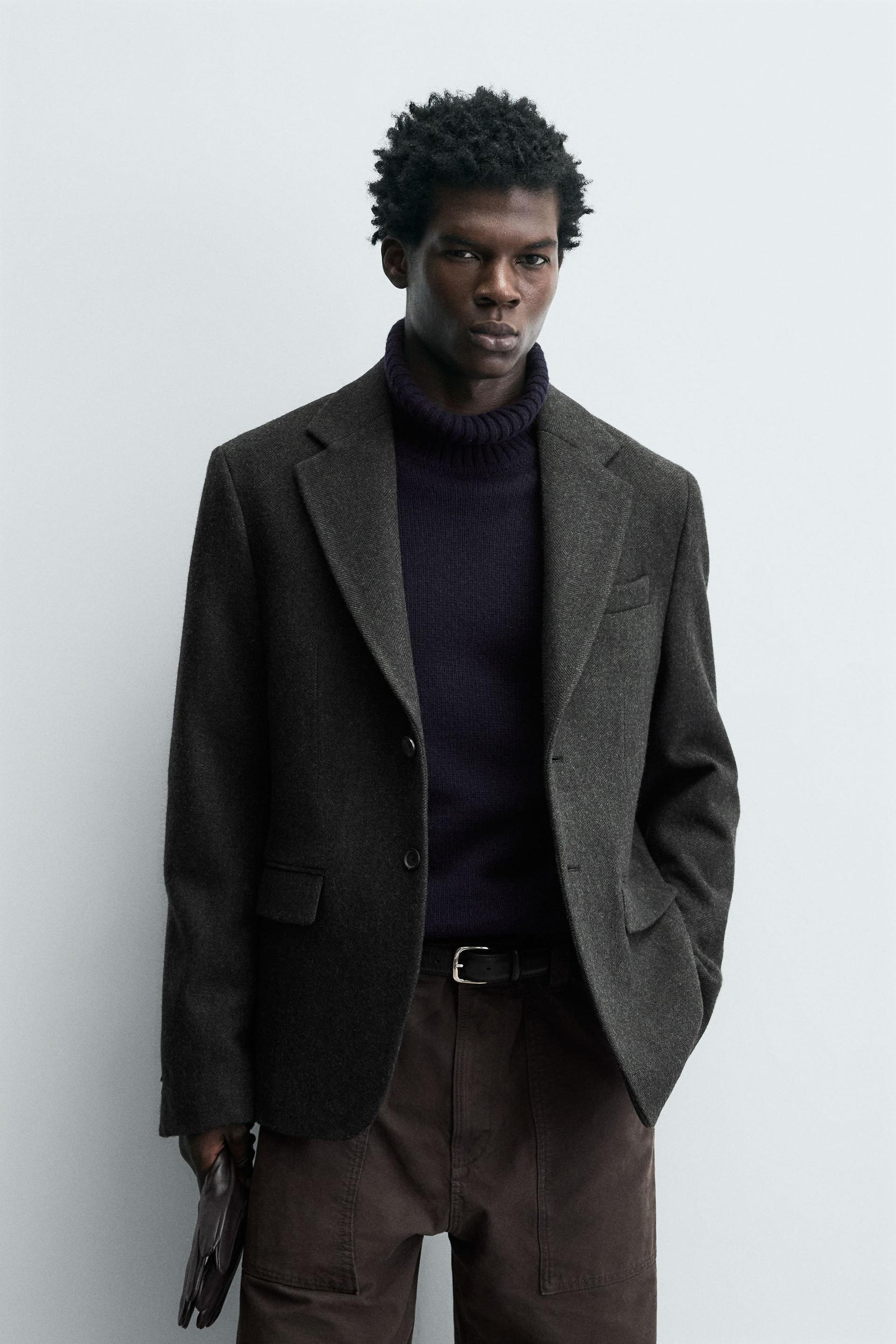 HERRINGBONE TEXTURED BLAZER - Image 2