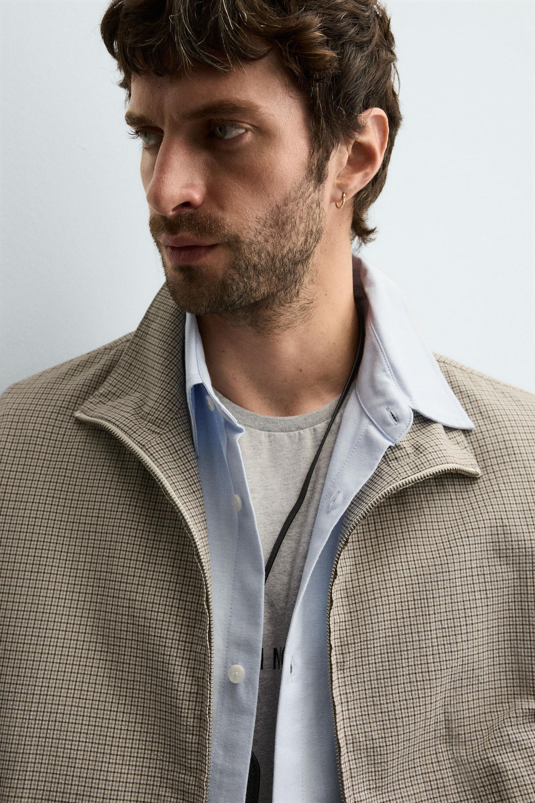 CHECK TEXTURED JACKET - Image 5