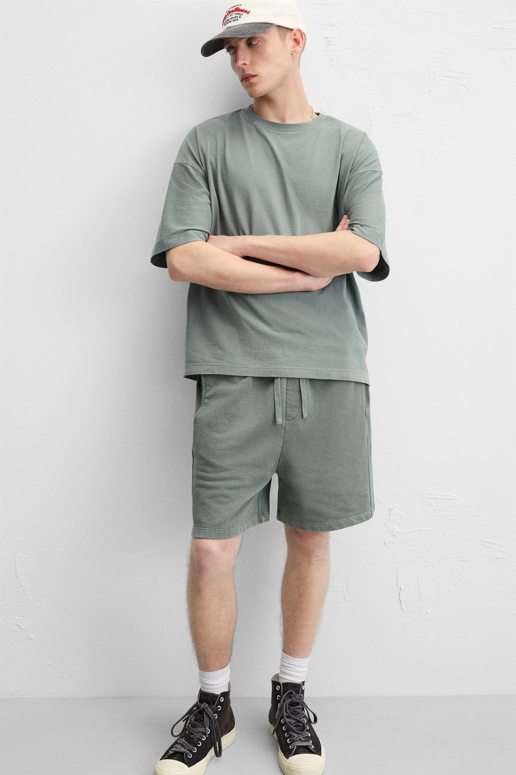 WASHED JOGGER BERMUDA SHORTS - Image 5