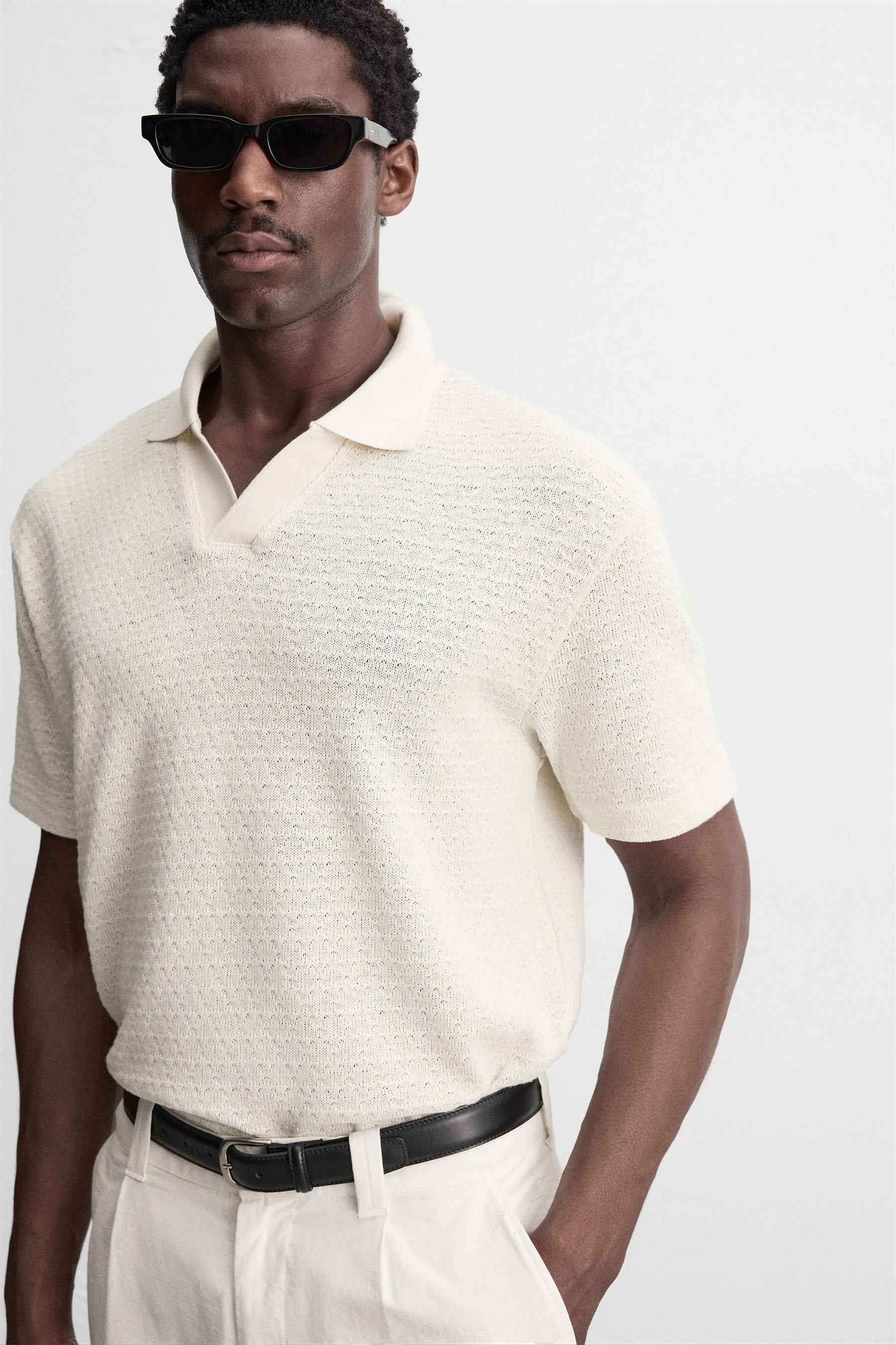 GEOMETRIC JACQUARD POLO SHIRT - Image 5