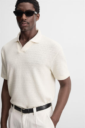GEOMETRIC JACQUARD POLO SHIRT - Image 5