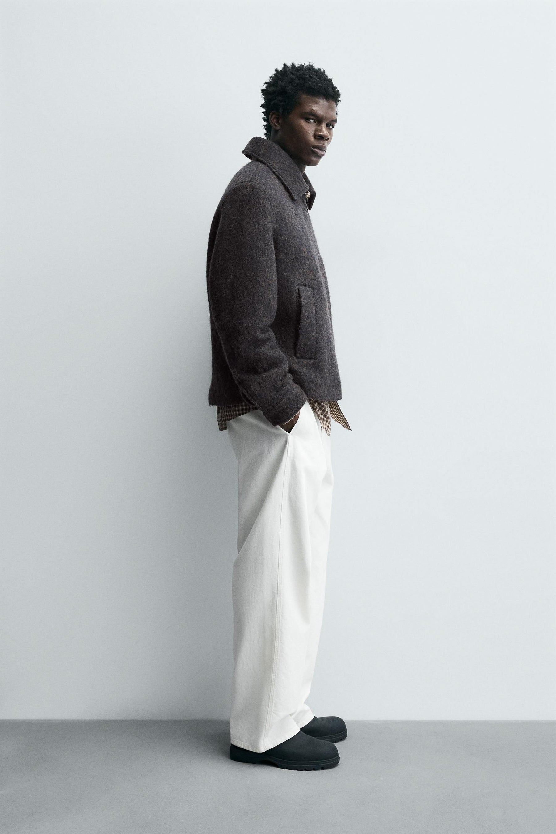 CROPPED TEXTURED OVERSHIRT - Image 4