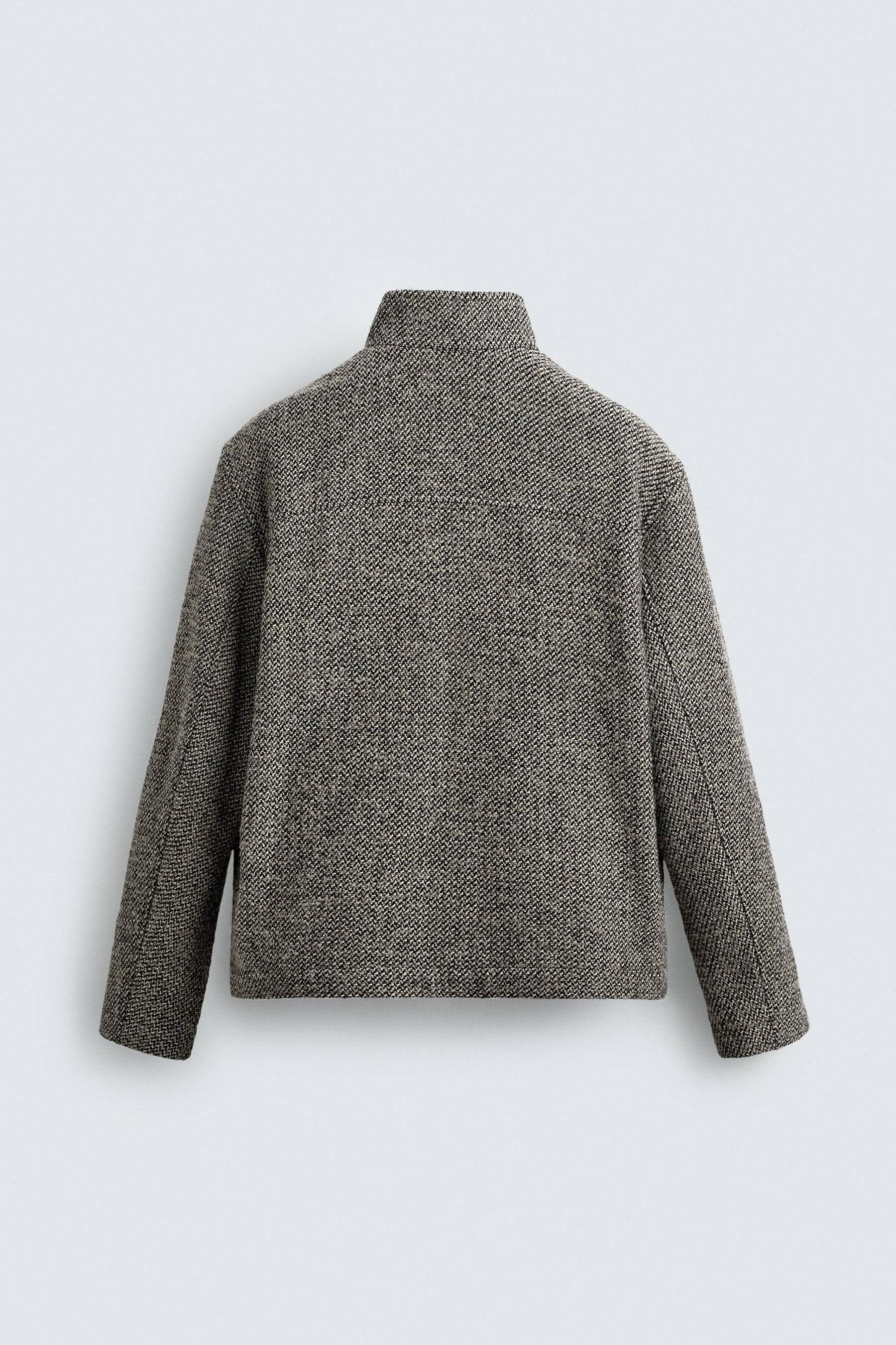 BOUCLÉ TEXTURE OVERSHIRT - Image 8