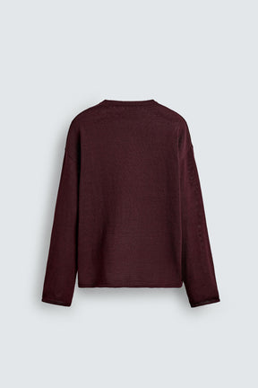 TEXTURED TURN-UP TRIM SWEATER - Image 7