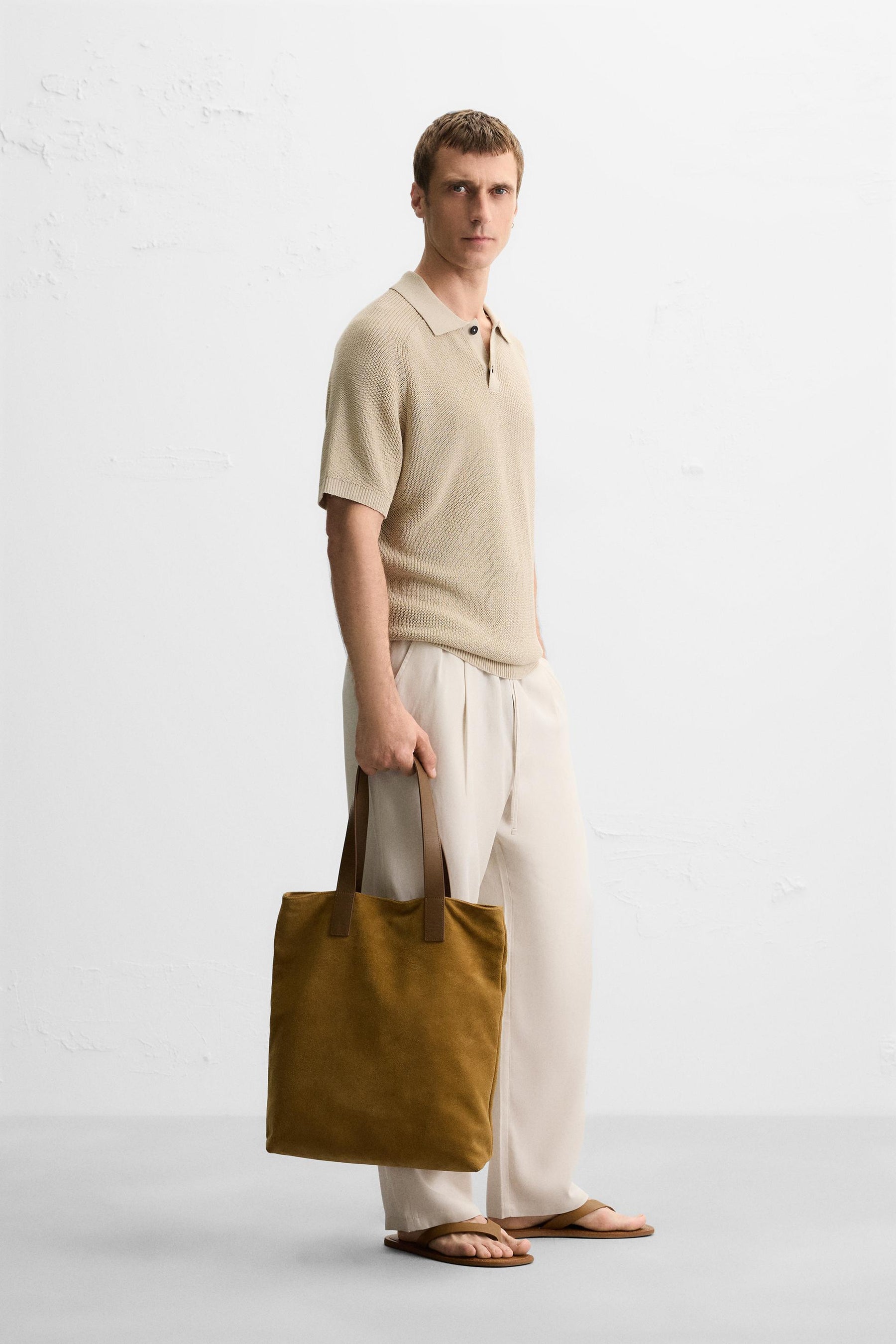 TEXTURED KNIT POLO SHIRT - Image 4