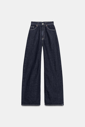 High-waist wide-leg jeans