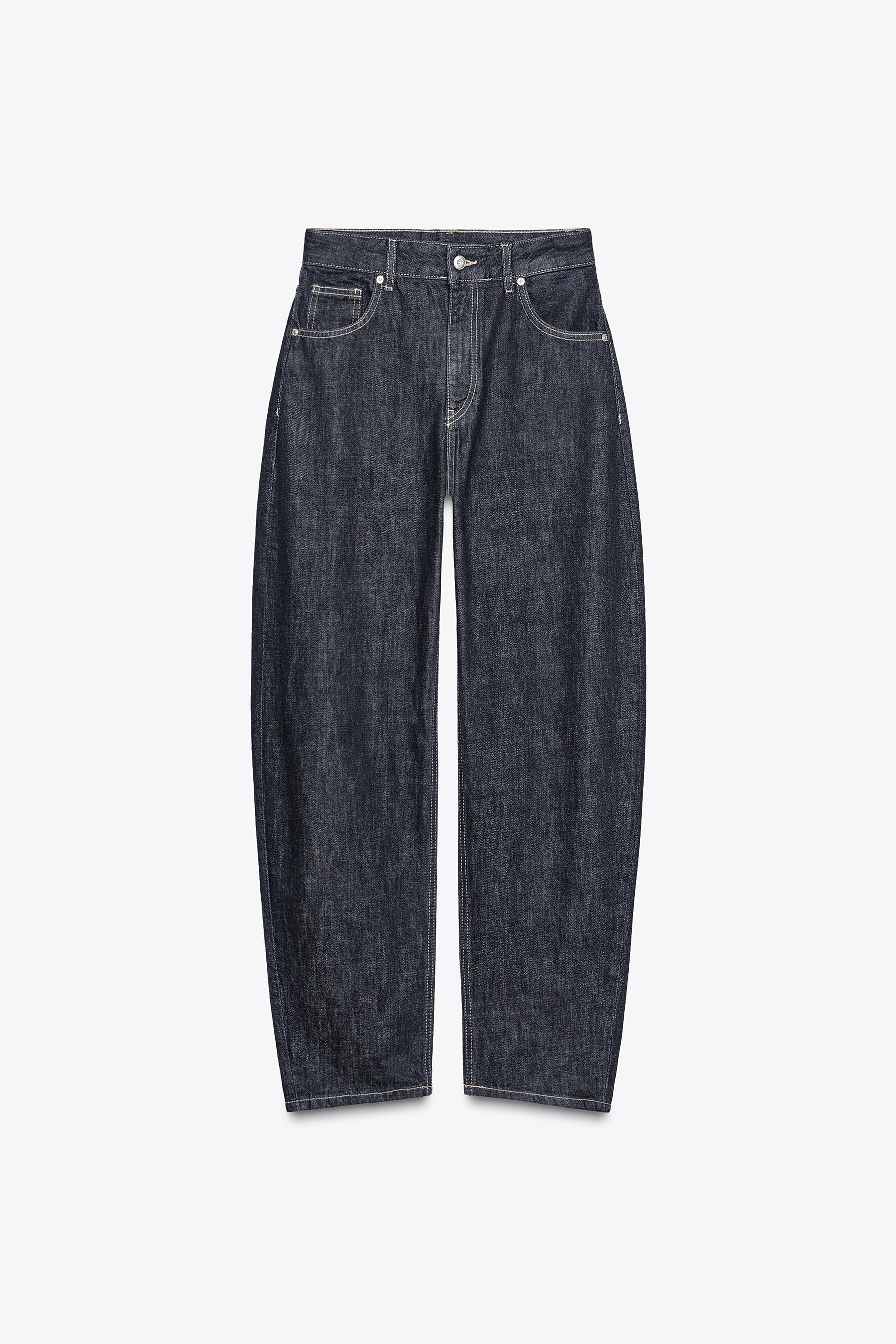 HIGH-WAIST BARREL JEANS