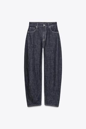 HIGH-WAIST BARREL JEANS