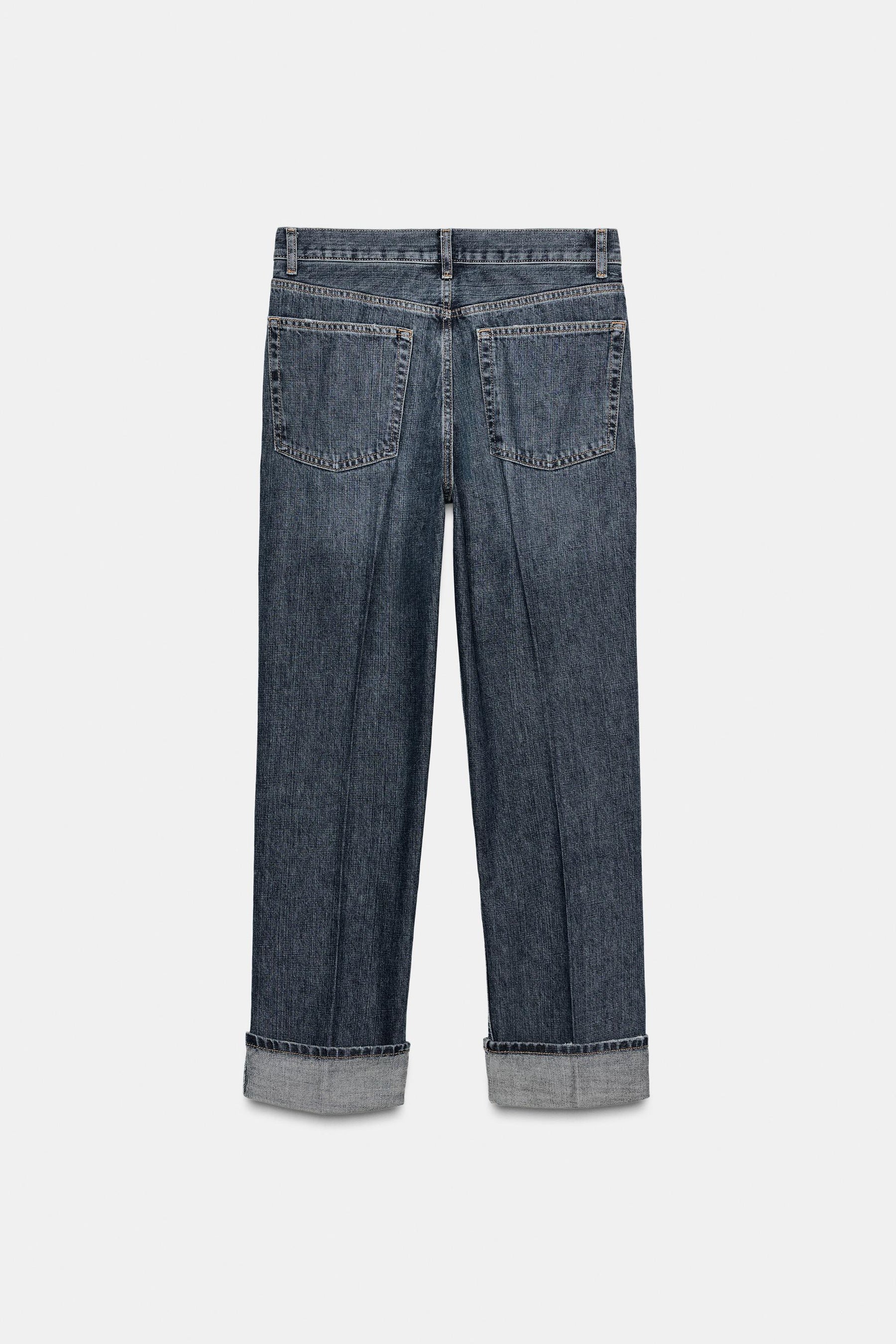 STRAIGHT FOLDED JEANS