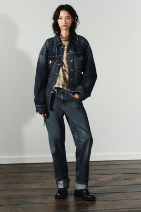 STRAIGHT FOLDED JEANS