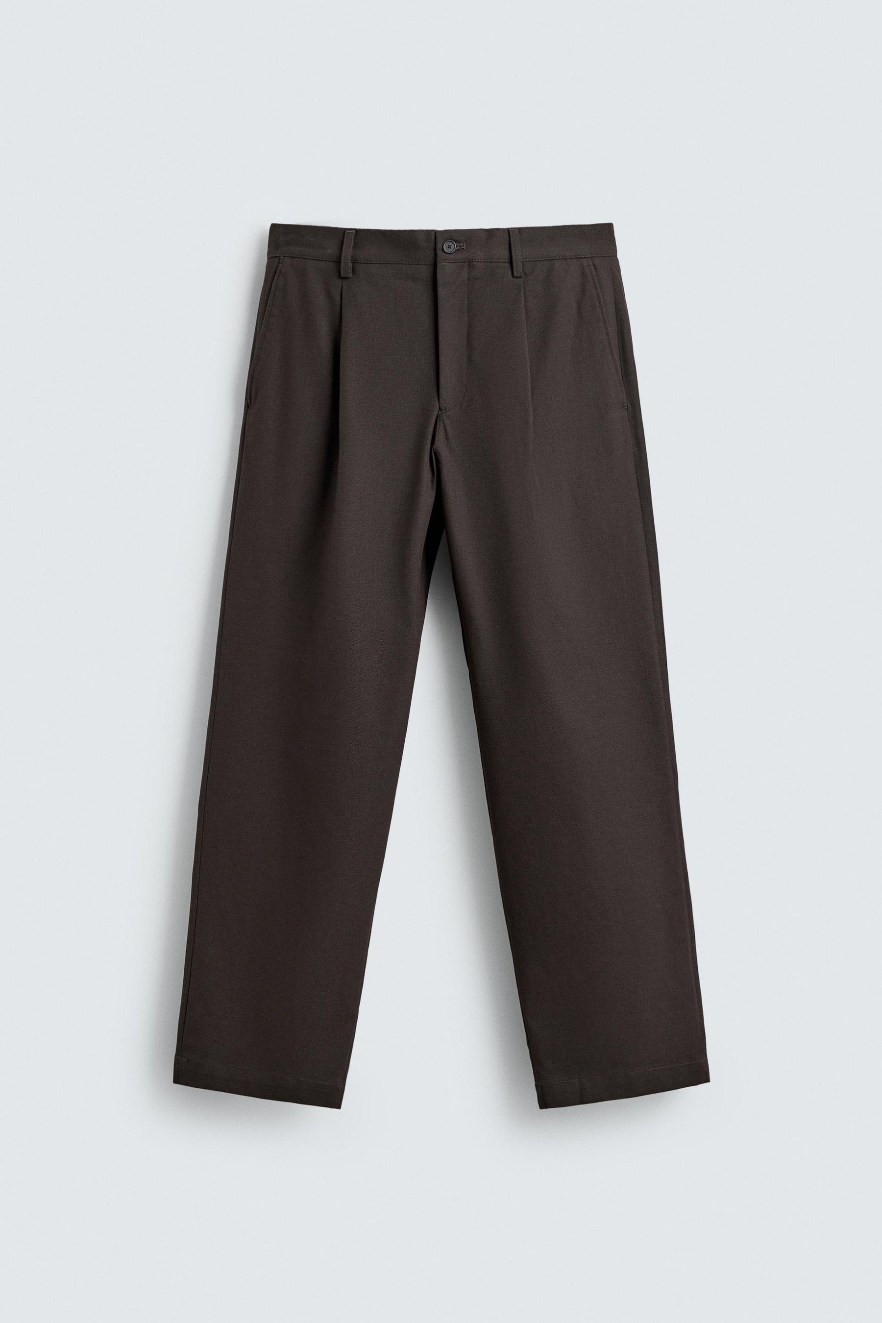 PLEATED TWILL TROUSERS - Image 7