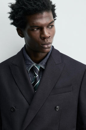 DOUBLE-BREASTED FLANNEL WOOL BLAZER - Image 6