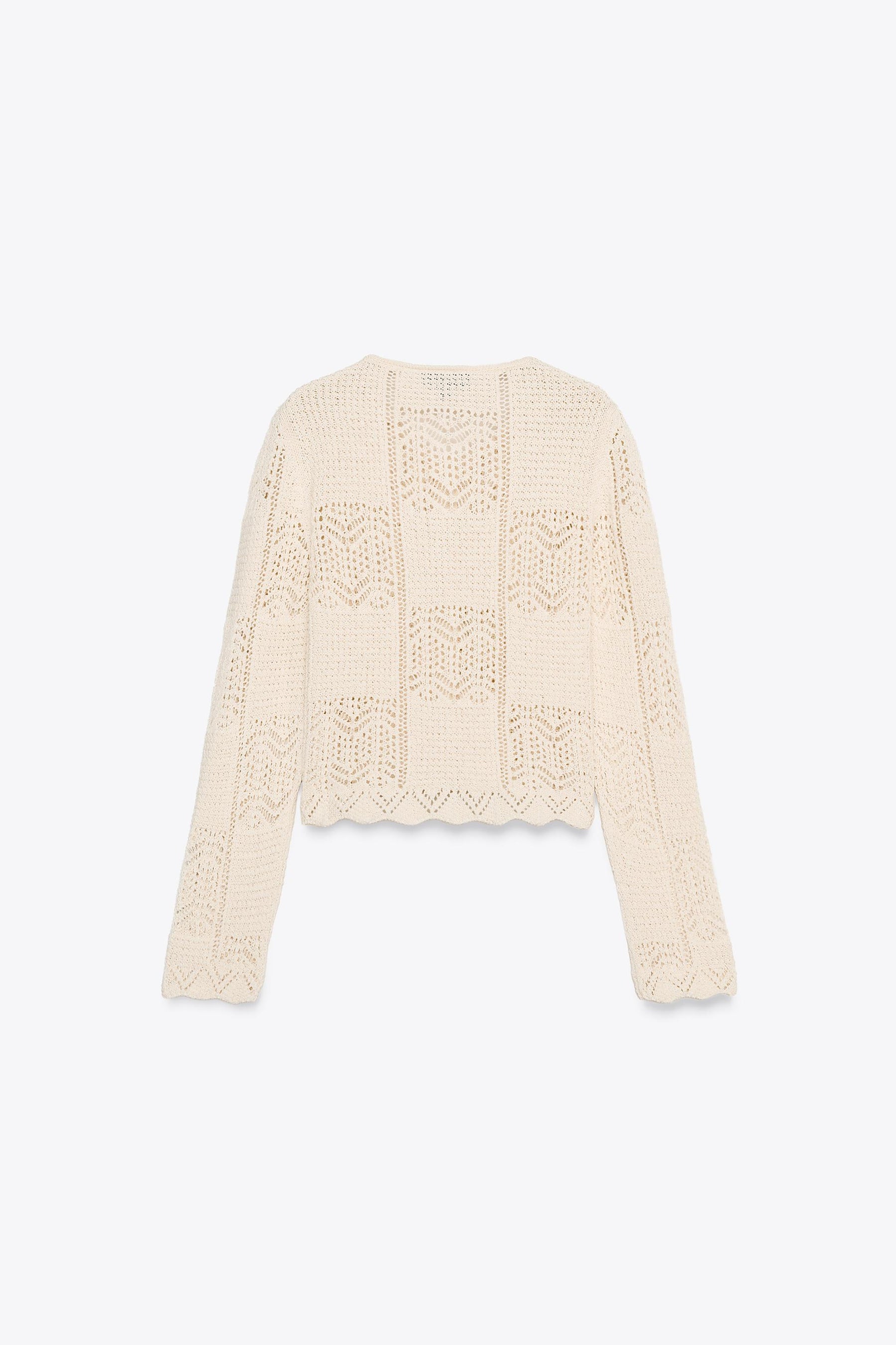 POINTELLE KNIT CARDIGAN - Image 3