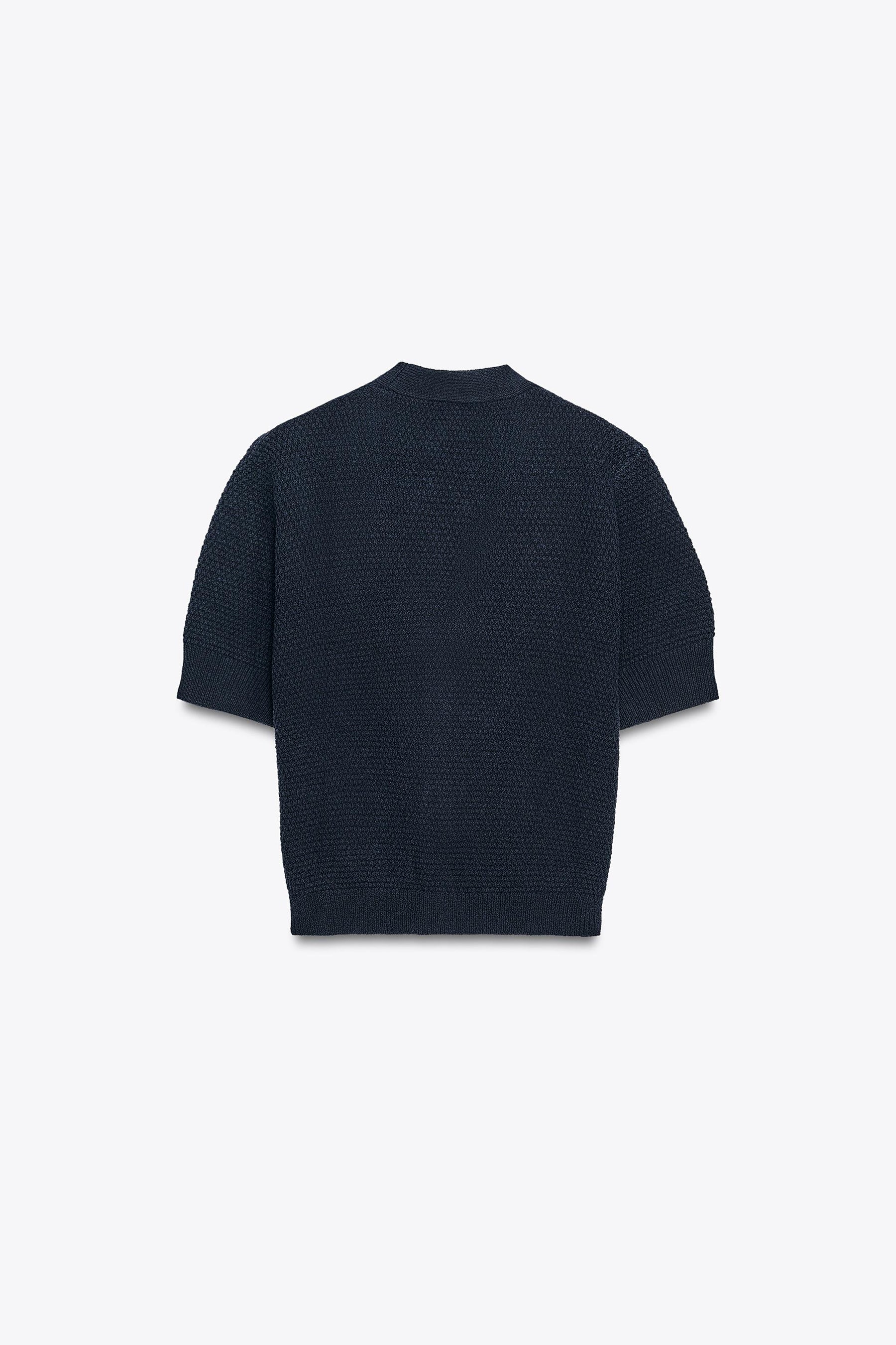 STAR BUTTON TEXTURED KNIT CARDIGAN - Image 6