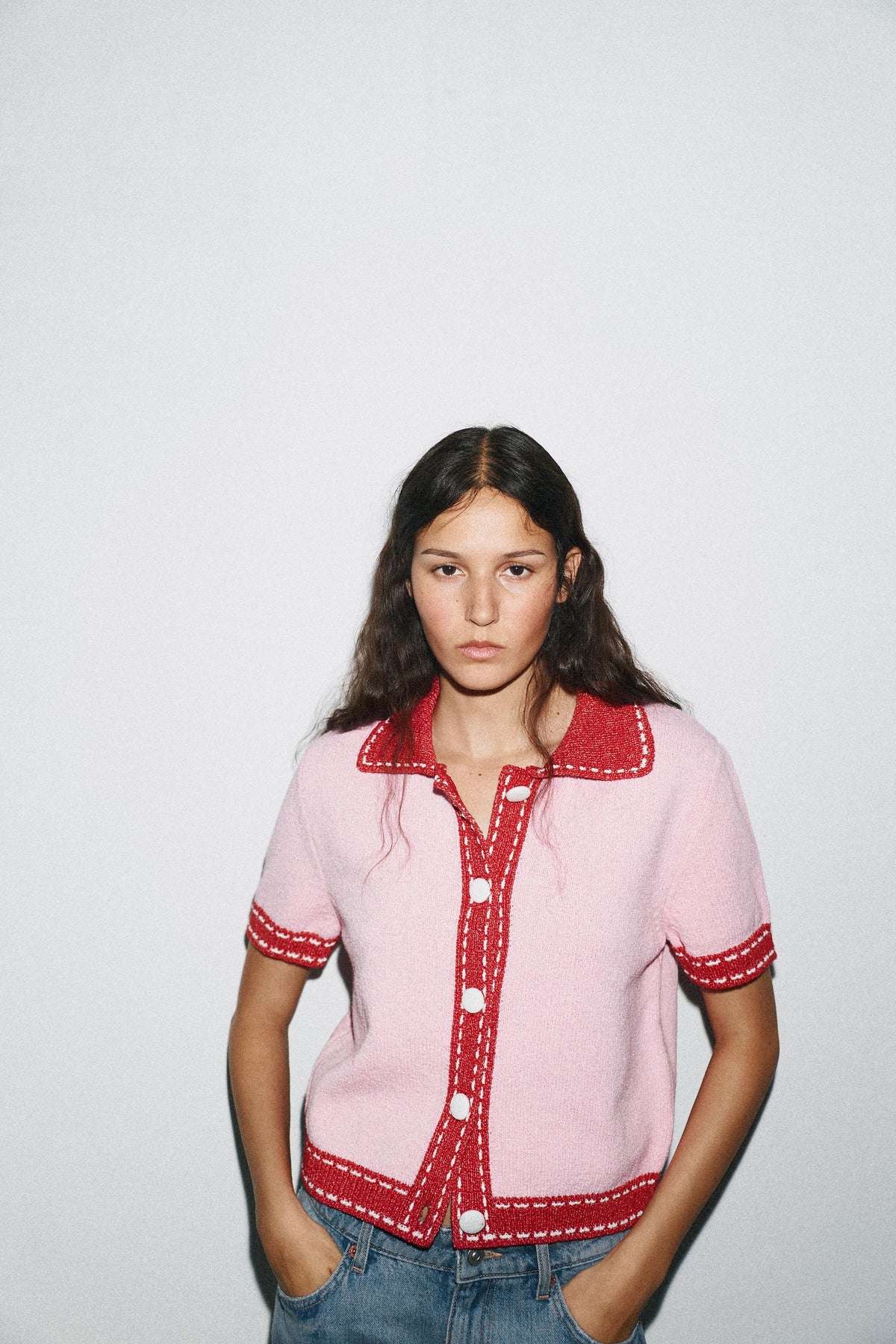 Knit Cardigan with Sleeves