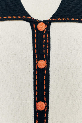 STITCHED KNIT CARDIGAN WITH SHORT SLEEVES - Image 7