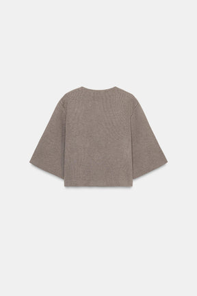 Knit Cardigan with Covered