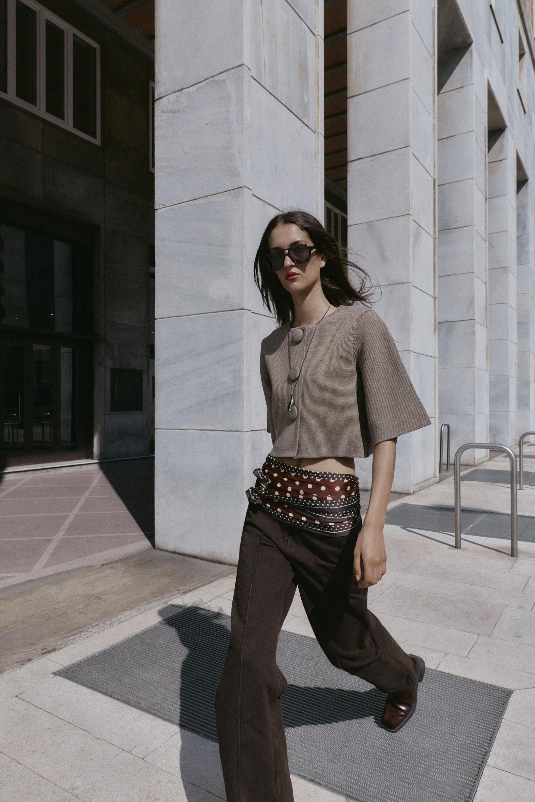 Knit Cardigan with Covered